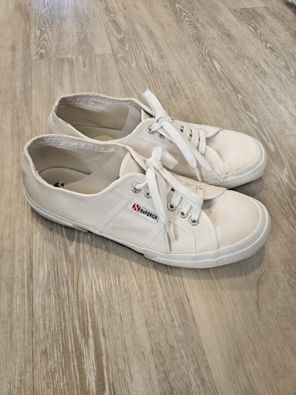 Superga White Low-Top Canvas Sneakers